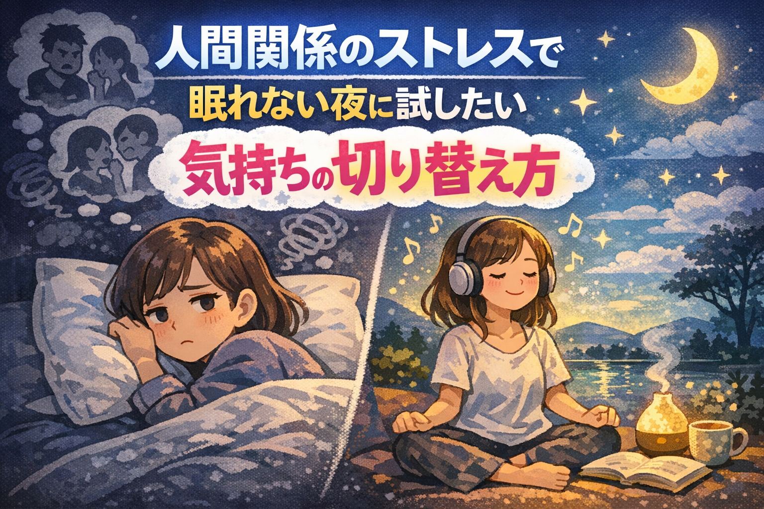 人間関係のストレスで眠れないときの気持ちの切り方