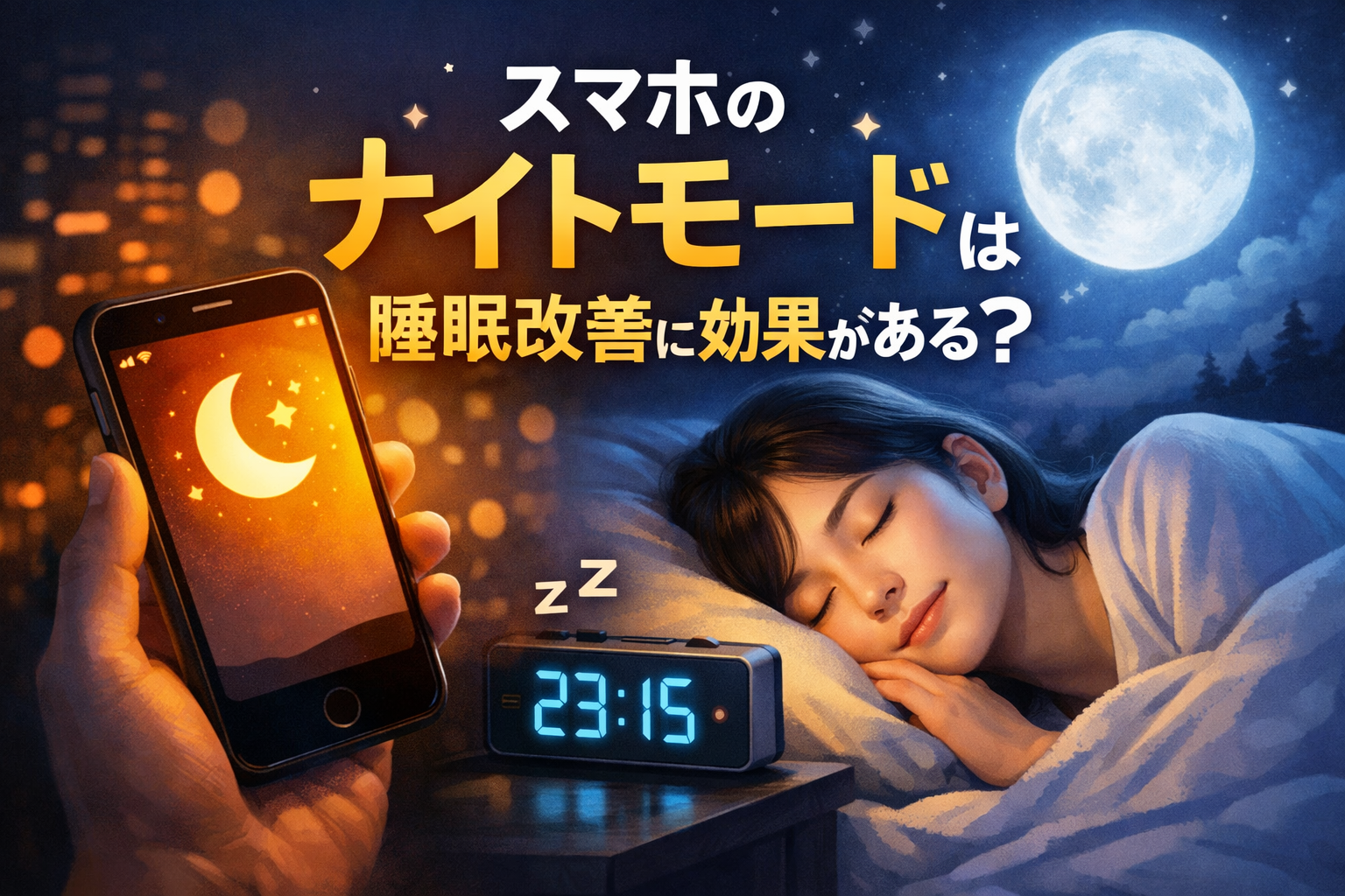 スマホのナイトモードは睡眠改善に効果があるか
