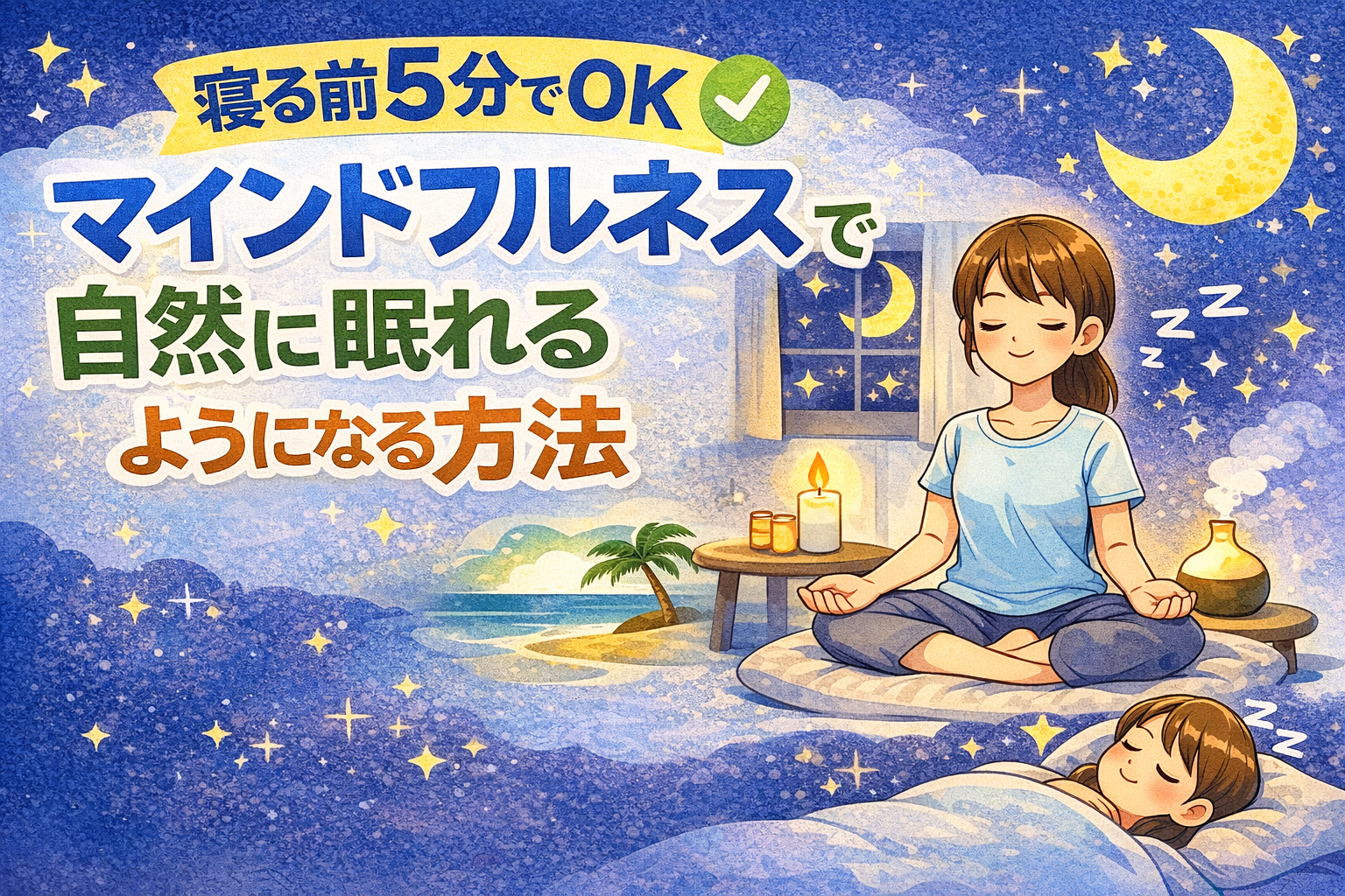 マインドフルネスで眠れるようになる実践手順