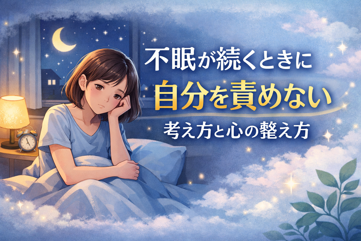 不眠が続いたときに自分を責めない考え方